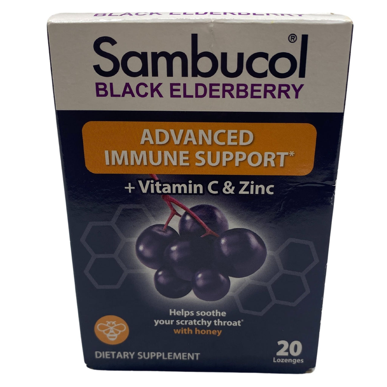 Sambucol Elderberry Immune Support Lozenges with Vitamin C & Zinc (50 Pcs Lot)