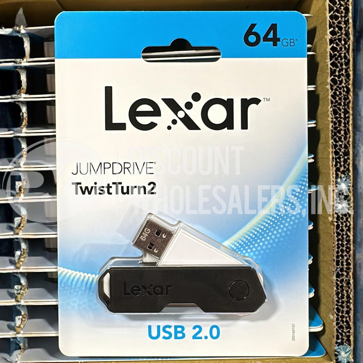 Lexar Jumpdrive TwistTurn 2 USB 2.0 64 GB Flash Thumb Storage Drive (240 Pcs Lot)