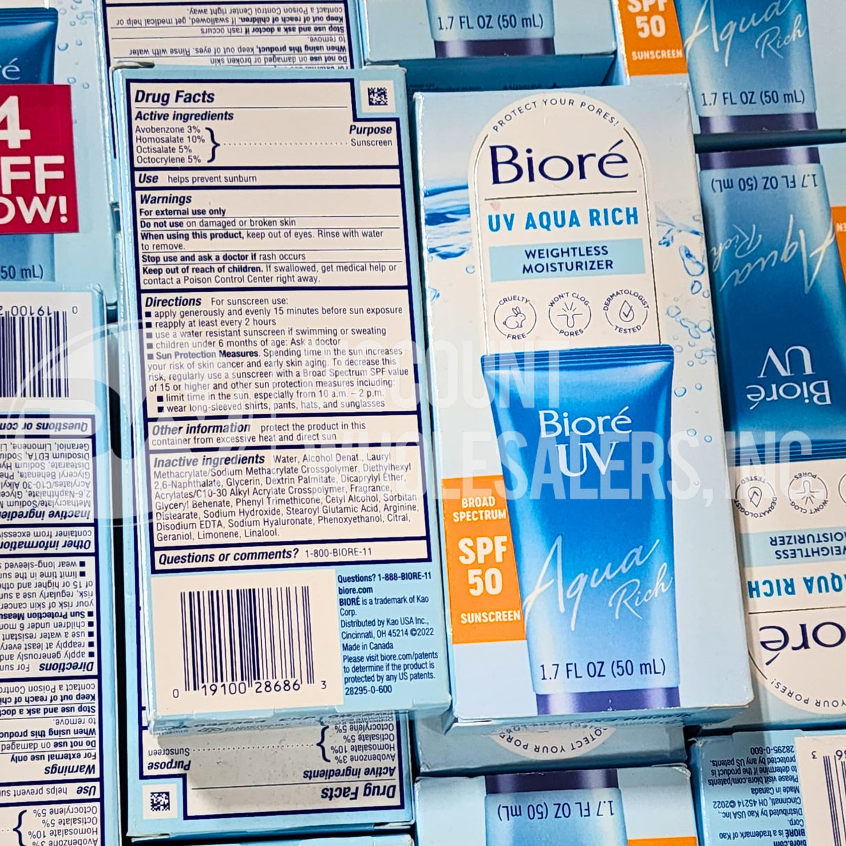 Biore UV Aqua Rich 1.7 FL (430 Pcs Lot)