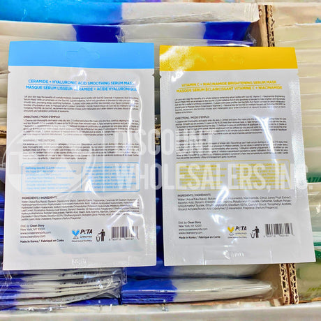 SooAE Mask Ceramide+Hyaluronic Acid Smoothing Serum and Vitamin c + Niacinamide Mix 0.88 Oz. (150 Pcs Lot)