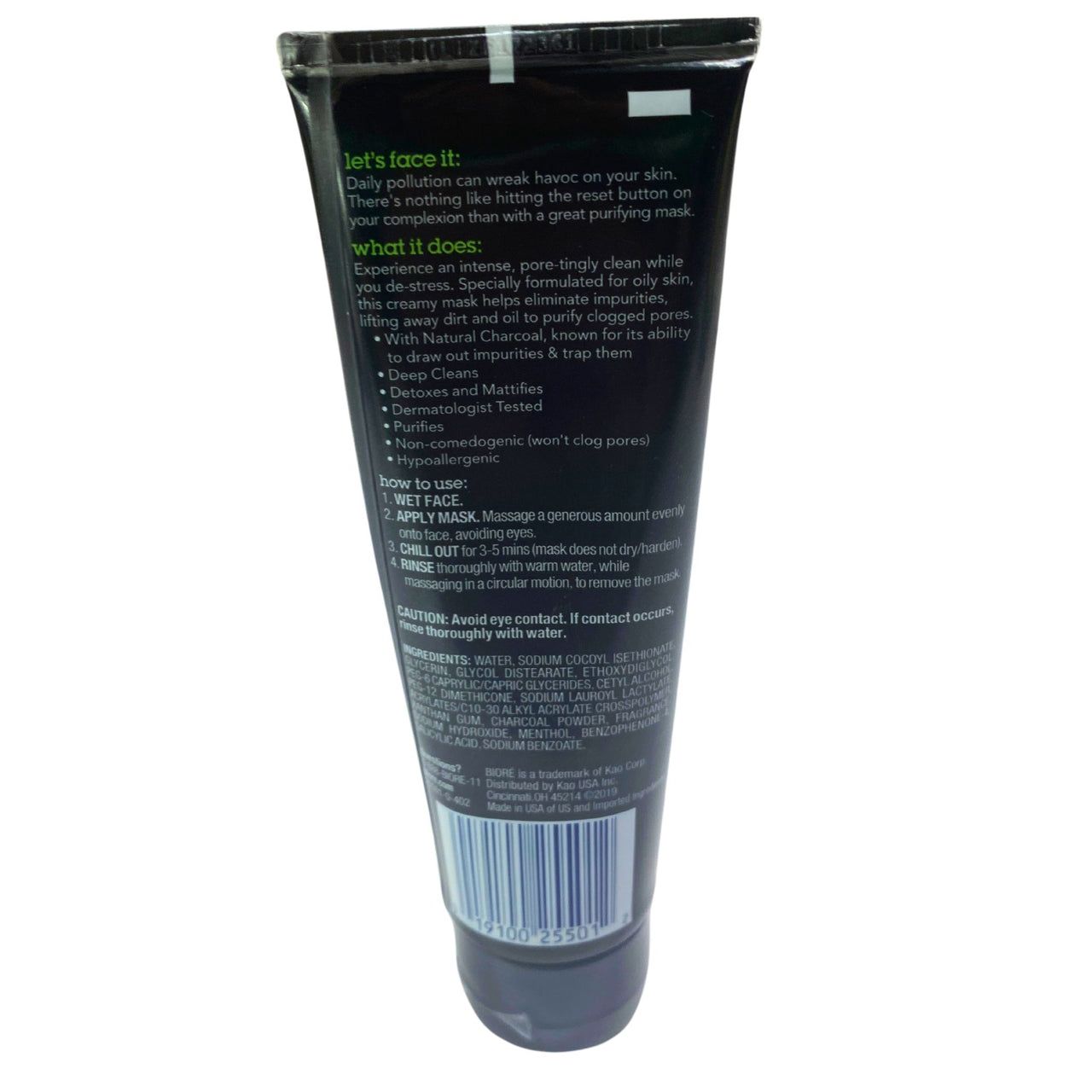 Biore Free Your Pores! Charcoal Whipped Purifying Mask Oil-Free 4 OZ