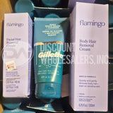 Gillette Intimate Shave Cream And Flamingo Body Hair Removal Mix (52 Pcs Lot)