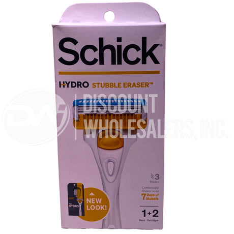 Schick Stubble Eraser Hydro Skin Confort 1 Razor , 2 Cartridges (650 Pcs Lot)