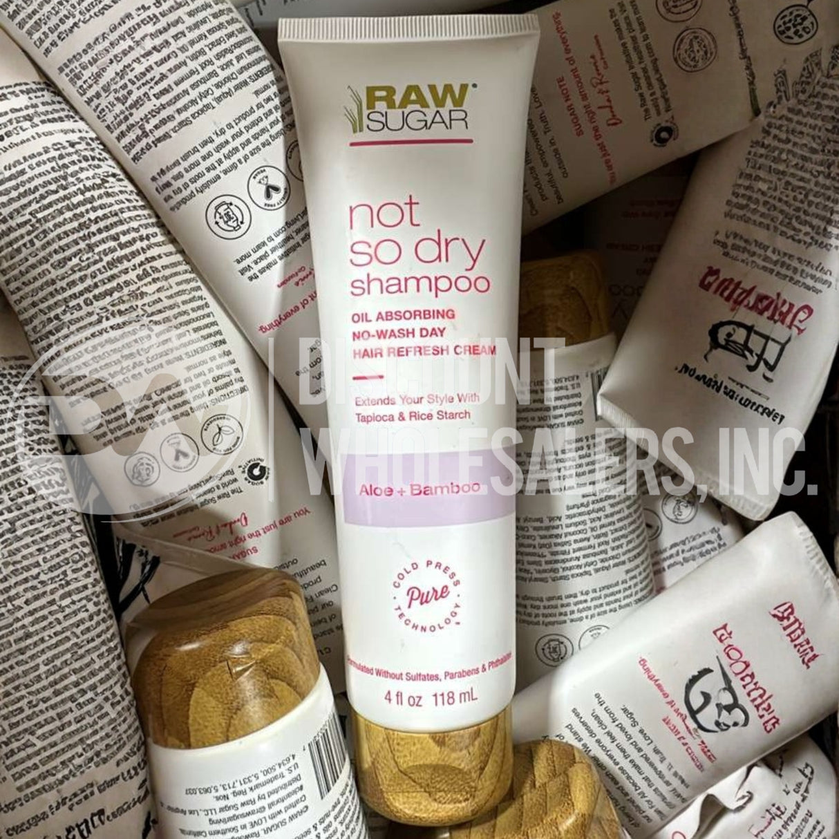 Raw Sugar Dry Shampoo Oil Absorbing Aloe + Bamboo Hair Refresh Cream 4 Fl Oz (80 Pcs Lot)