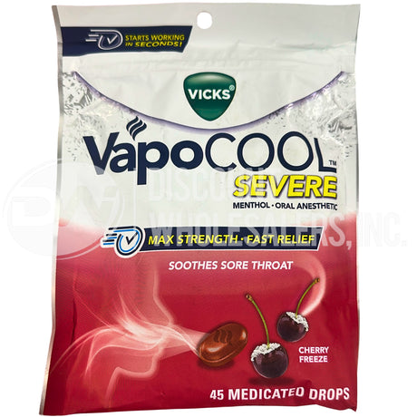 Vicks VapoCool Severe Medicated Sore Throat 45 Count (244 Pcs Lot)