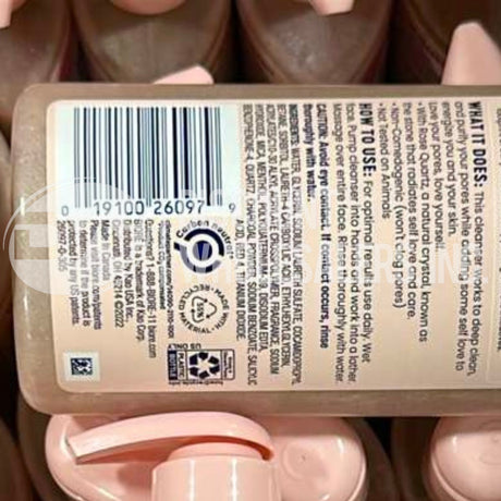 Bioré Rose Quartz + Charcoal Daily Purifying Cleanser, Oil Free Facial 6.77 OZ (74 Pcs Lot)