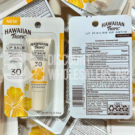 Hawaiian Tropic Lip Balm - 0.35 Oz - Pineapple - SPF 30 (150 Pcs Lot)