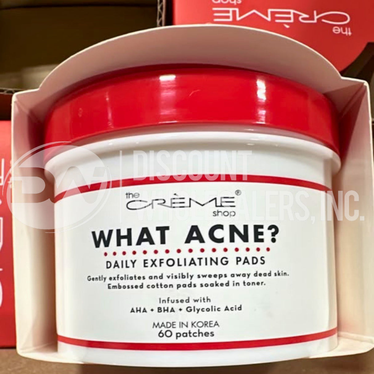 The Creme Shop What Acne Daily Exfoliating Pads 60 PATCHES (72 Pcs Lot)