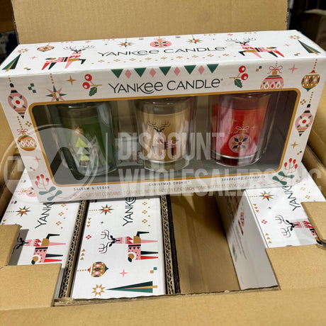 Yankee Candle Holiday Candle Set Balsam Cedar Christmas Cookie Cinnamon 15 Oz (48 Pcs Lot)