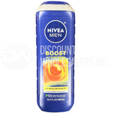 NIVEA Men Boost 3 in 1 Body Wash, Citrus Scent + Caffeine - 16.9 Oz (111 Pcs Lot)