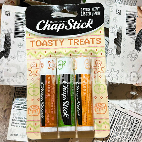 Chapstick 3ct Toasty Treats Limited Edition Lip Care (130 Pcs Lot)