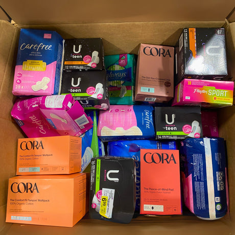 Cora, Kotex, Playtex, Carefree Assorted Pads and Tampons