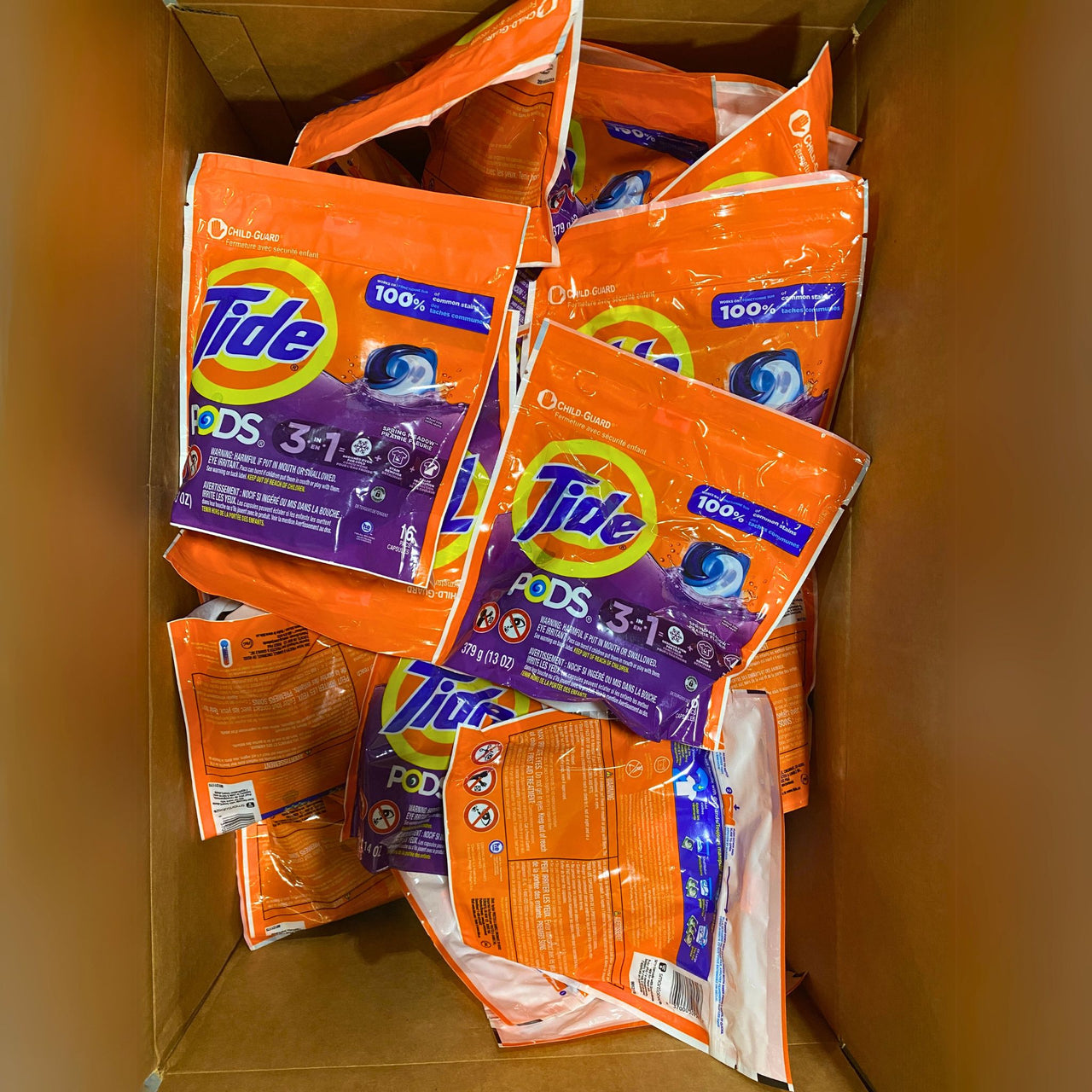 Tide Pods 3 in 1 Designed Even For Cold, Stain Remover and Color Protection Spring Meadow Scent