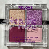 Revolution Relove Grape Fizz Pocket Quad Eyeshadow Palettes 0.02OZ (144 Pcs Lot)