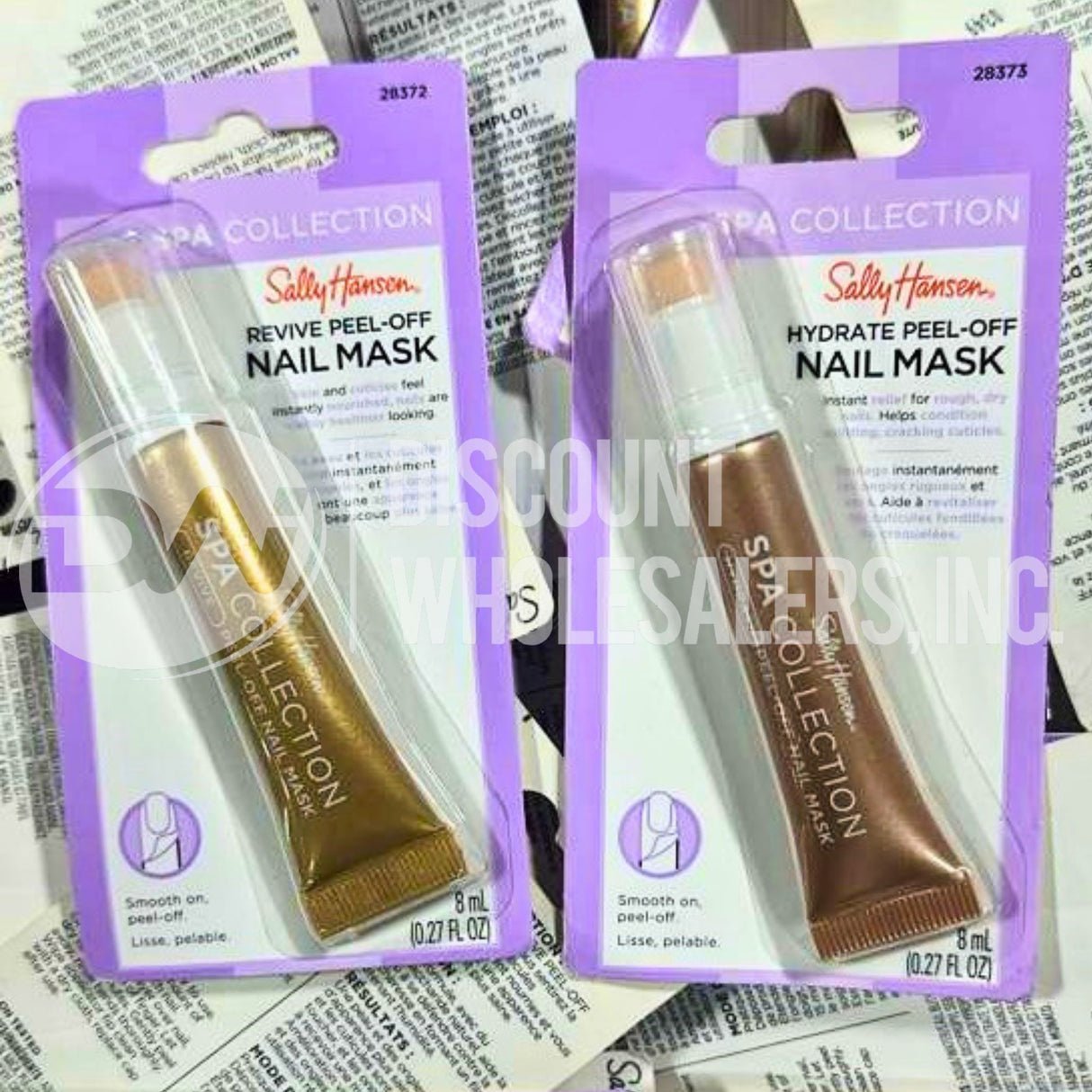 Sally Hansen Spa Collection Hydrate Peel-Off Nail Mask Mix #28372 And #28373 (228 Pcs Lot)