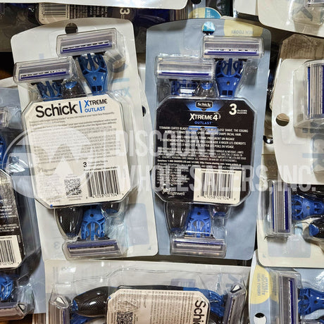 Schick Xtreme Outlast  4 Blades, 3 Razors (600 Pcs Per Pallet)