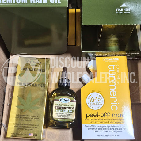 Difeel Oil and Dermactin Turmeric Peel-Off Mask Mix (84 Pcs Lot)