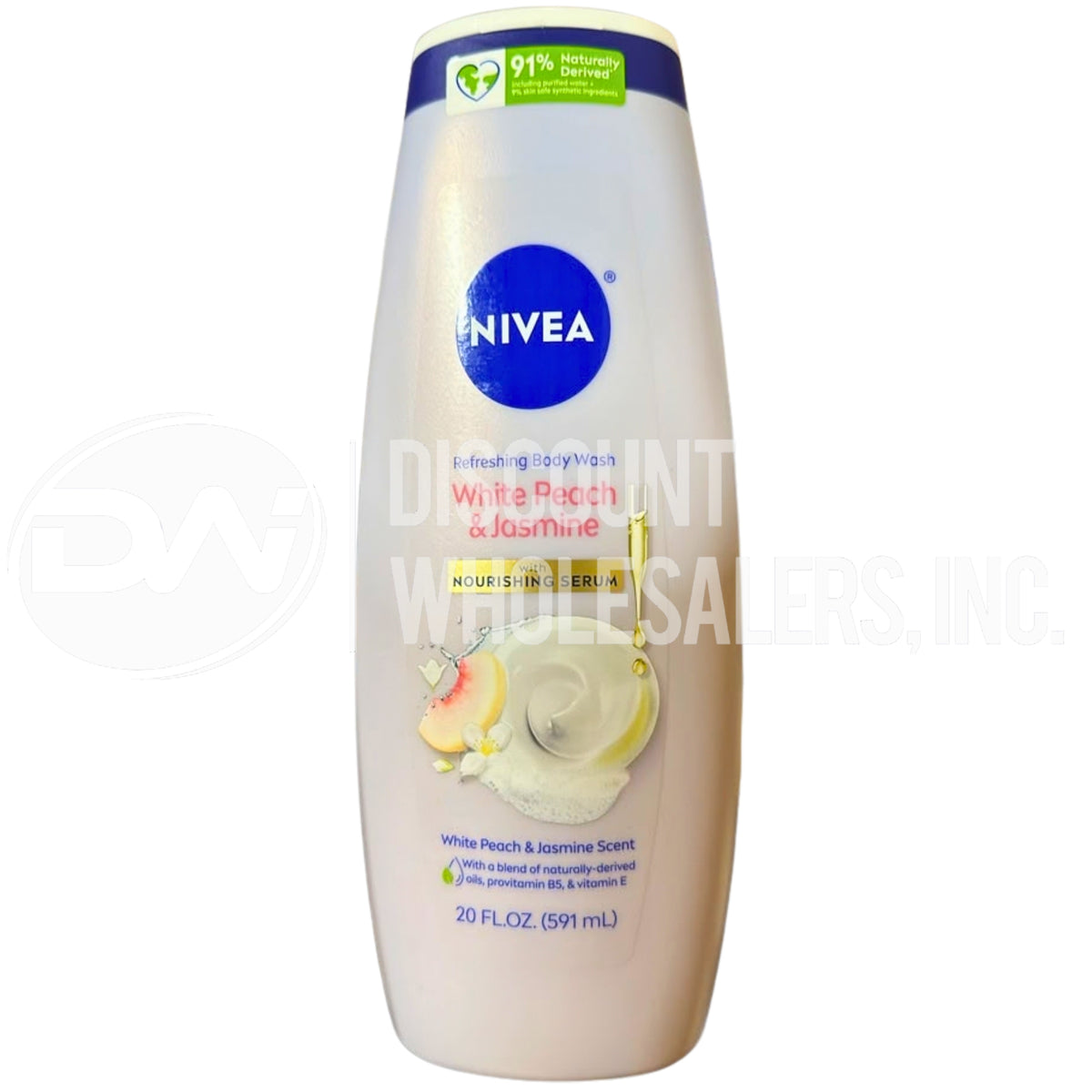 Nivea Refreshing Body Wash White Peach & Jasmine Nourishing Serum 20 fl oz (120 Pcs Lot)