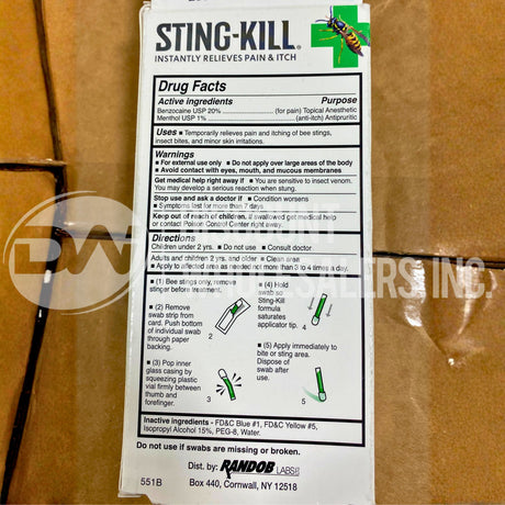Sting Kill Maximum Strength (100 Pcs Lot)