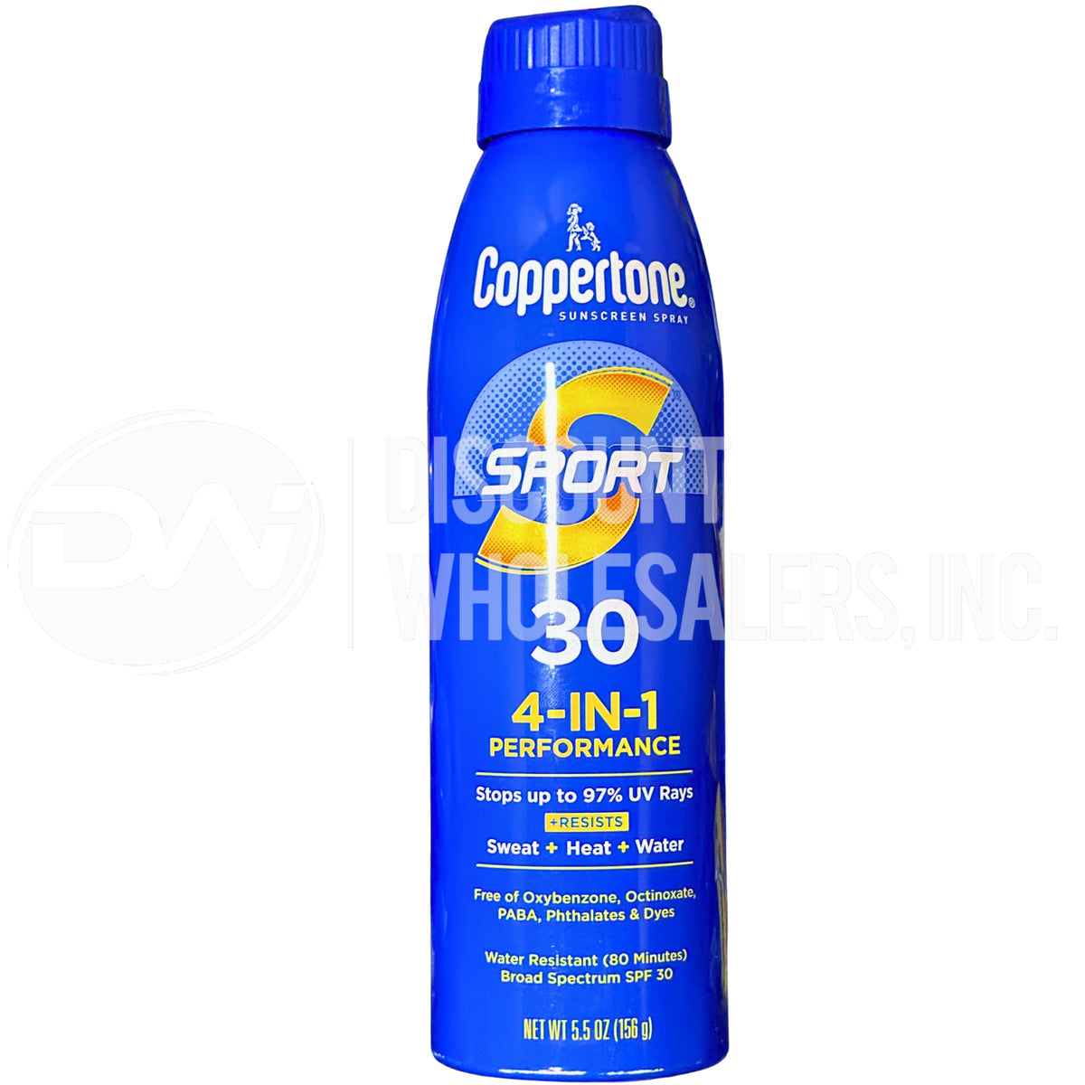 Coppertone Sport 4-in-1 Sunscreen Spray SPF 30 5.5 OZ (140 Pcs Lot)