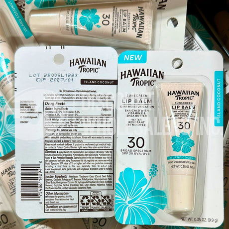 Hawaiian Tropic Lip Sunscreen SPF 30, Island 0.35 Fl Oz (180 Pcs Lot)