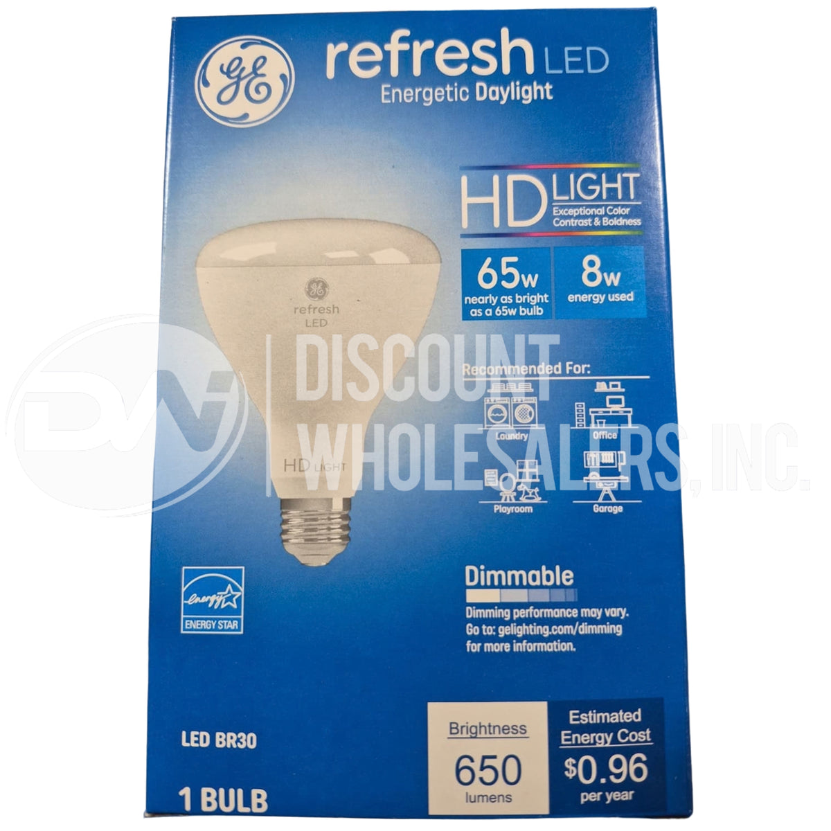 GE Refresh LED Daylight HD Light Bulb BR30 8W 65W Replacement 650 Lumen Dimmable (63 Pcs Lot)