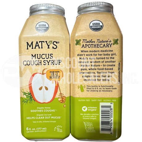Matys Adult Mucus Cough Syrup for Adults & Children 12 Years & Up. (140 Pcs Lot)