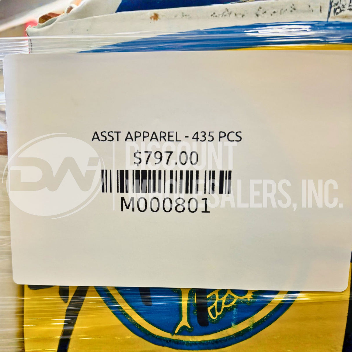 ASST APPAREL (435 Pcs Per Pallet)