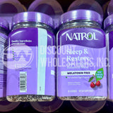 Natrol Sleep & Restore Melatonin Free Gummies Cherry 60ct (80 Pcs Lot)