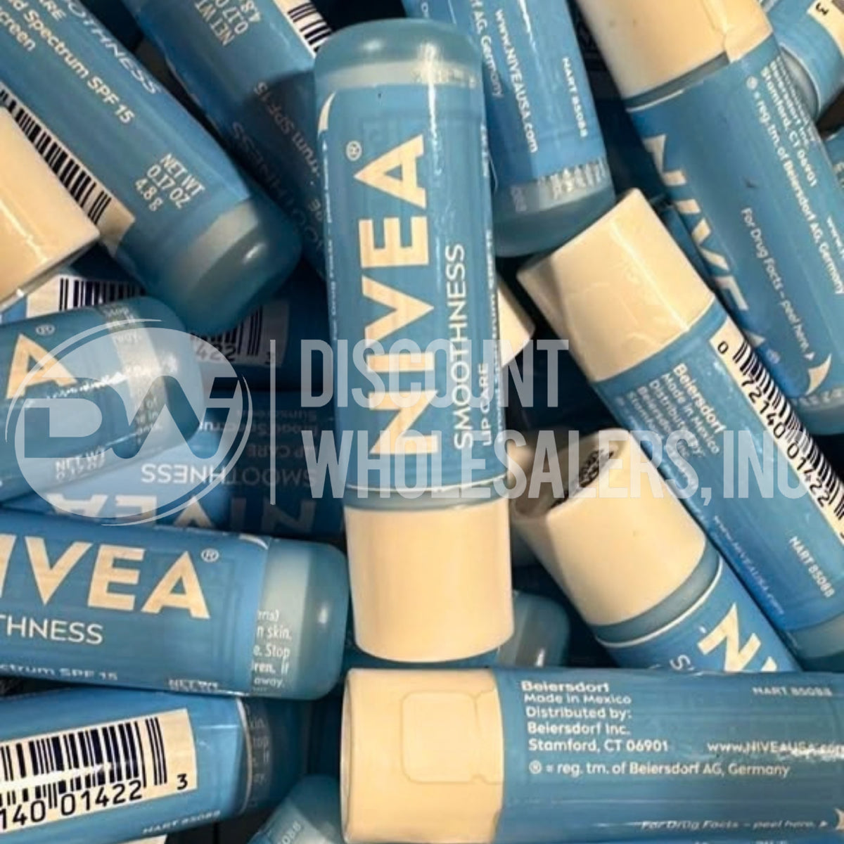 NIVEA Smoothness Broad Spectrum SPF 15 Sunscreen Lip Care 0.17 Oz (160 Pcs Lot)