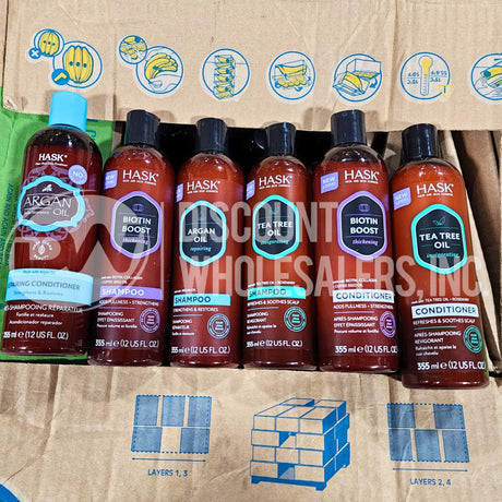 Hask Shampoo and Conditioner Mix (700 Pcs Per Pallet)