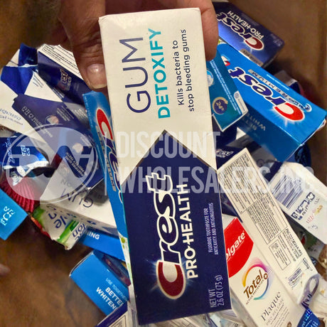 Crest and Colgate Assorted Toothpaste Different Sizes (60 Pcs Lot)
