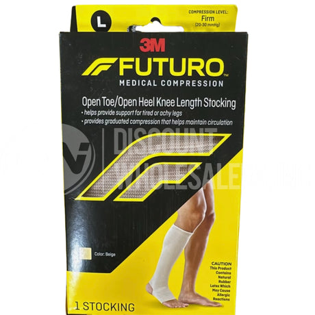 3M Futuro Medical Compression Stockings Open Toe Knee Length Beige Large (112 Pcs Lot)