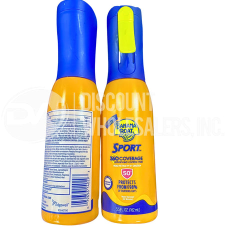 Banana Boat Sport 360 Advanced Mist Sunscreen Sprayer SPF 50 5.5oz (180 Pcs Lot)