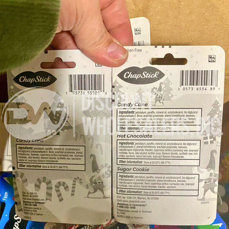 Chapstick Holiday Sugar Cookie and Candy Cane Assorted (100 Pcs Lot)