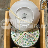 Christmas Holiday Winter 10.5 Melamine Dinner Plates w/Holly & Pine 4 Pack (156 Pcs Lot)