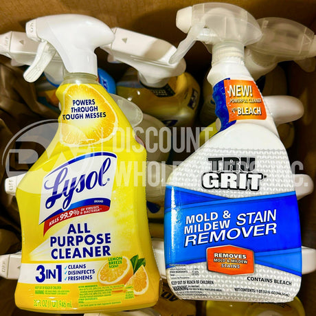 Cleaning Assorted Different Sizes (Clorox, 409,Lysol, Tru Grit ) (44 Pcs Lot)