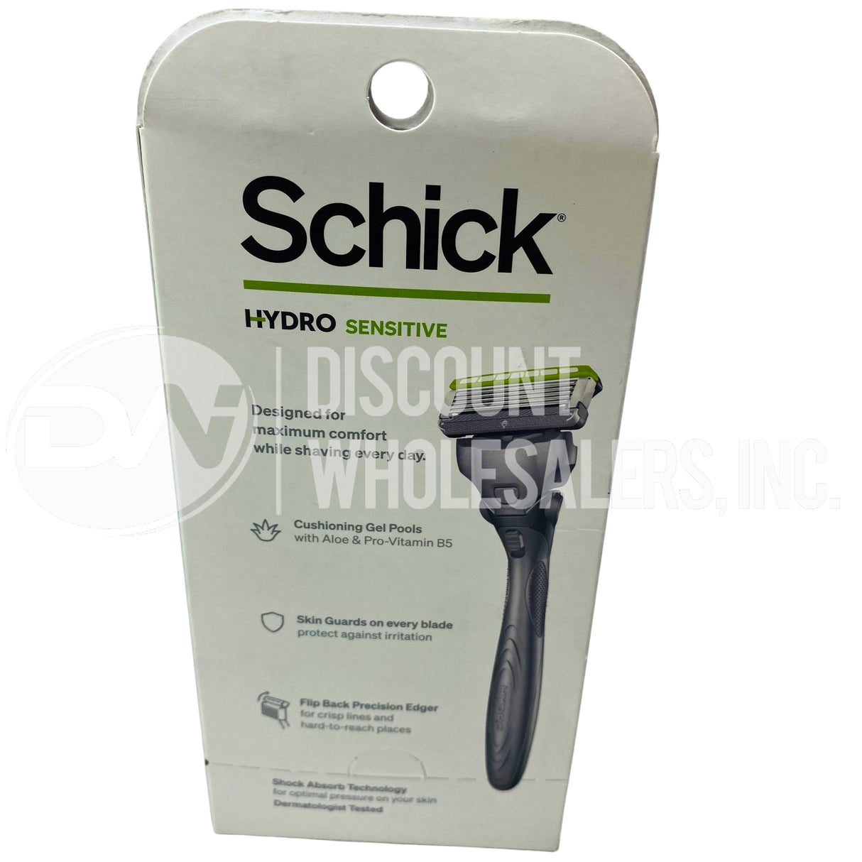 Schick Hydro Sensitive 5 blades 5 skin guards Pro-Vitamin B5 + Aloe 1 Razor + 2 Cartridges (300 Pcs Lot)