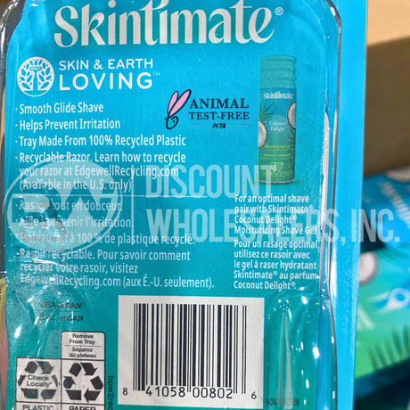 Skintimate Coconut Delight 4 Scented Razor 4 Blades (60 Pcs Lot)