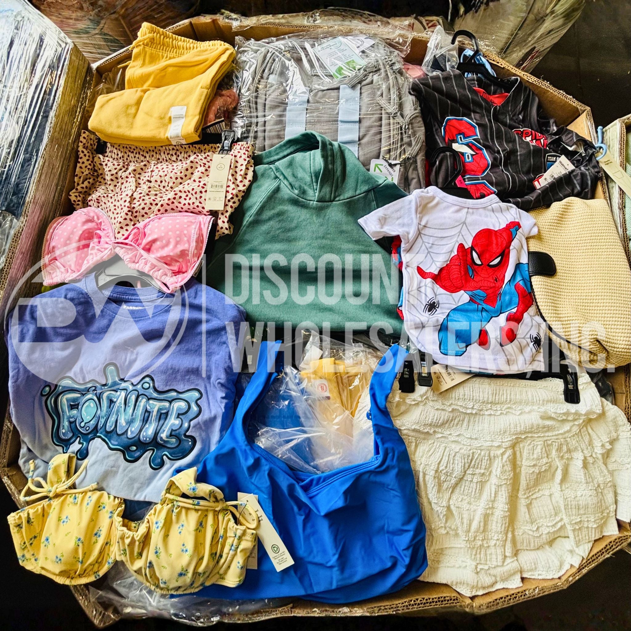 Wlmrt Mezcla de prendas (500 piezas por pallet)
