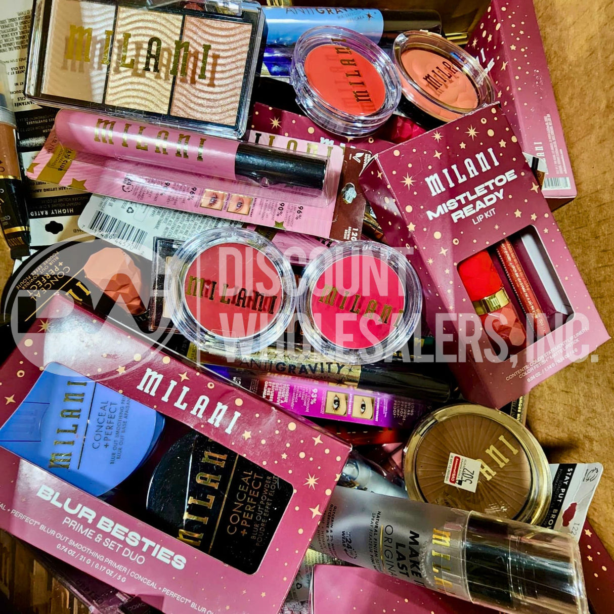 Milani Assorted Makeup Eyeshadows, Mascaras, Blush, Concealer, Foundation,  Lipgloss and More Different Shades (220 Pcs Lot)