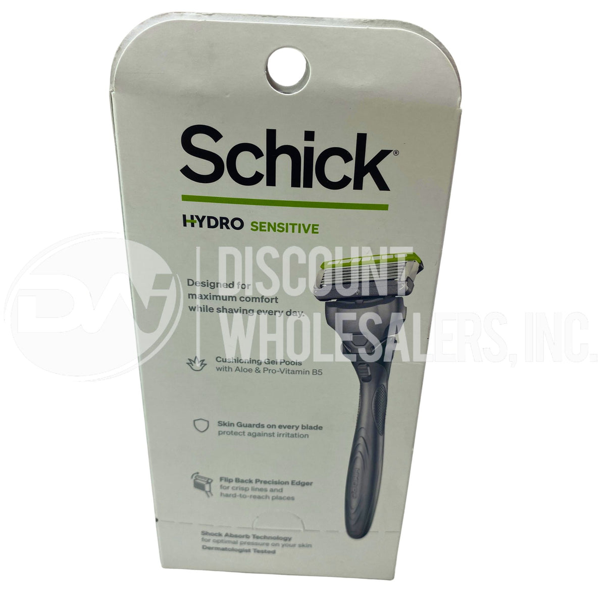 Schick Hydro Sensitive 5 Blades 5 Skin Guards Pro-Vitamin B5 + Aloe 1 Razor + 2 Cartridges (600 Pcs Per Pallet)