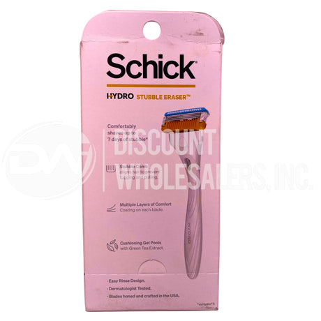 Schick Stubble Eraser Hydro Skin Confort 1 Razor , 2 Cartridges (600 Pcs Lot)