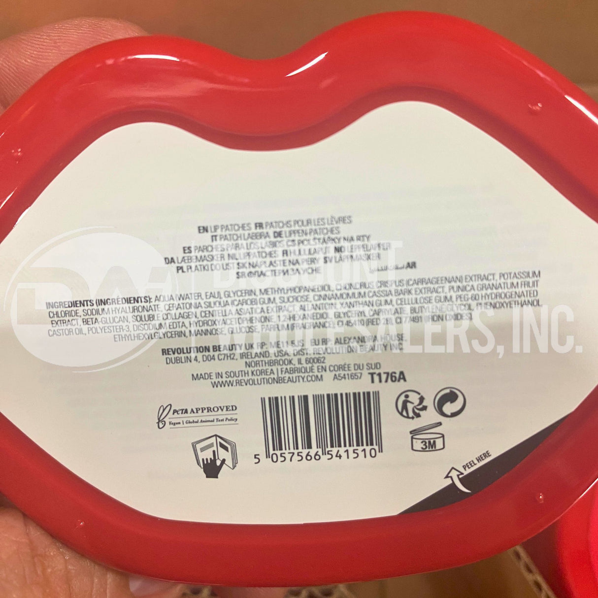 Revolution Hyaluronic Acid Lip Patches with Vegan Collagen & Cherry Fragrance (36 Pcs Lot)