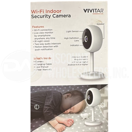Vivitar Wi-Fi Indoor Security Camera Two-Way Audio Night Vision (44 Pcs lot)
