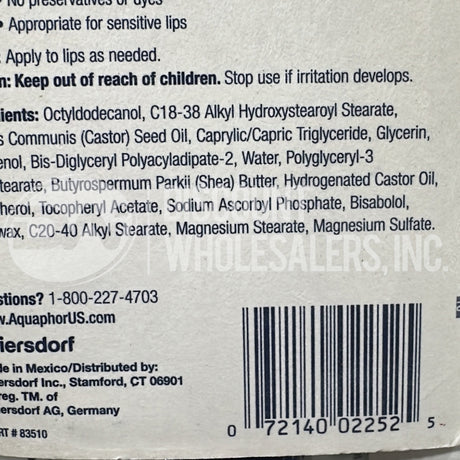 Aquaphor Lip Repair Immediate Relief For Severely Dry Lips Balm 2 pack (180 Pcs Lot)