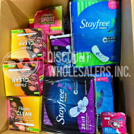 Playtex, Carefree, Stayfree and More Assorted Different Sizes (50 Pcs Lot)