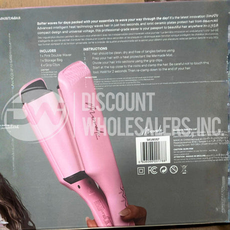 Mermade Hair That's Mint Blowout Kit and My Wave Kit Oink Double Waver 4 Grip Clips Pink Bag Mix (25 Pcs Lot)