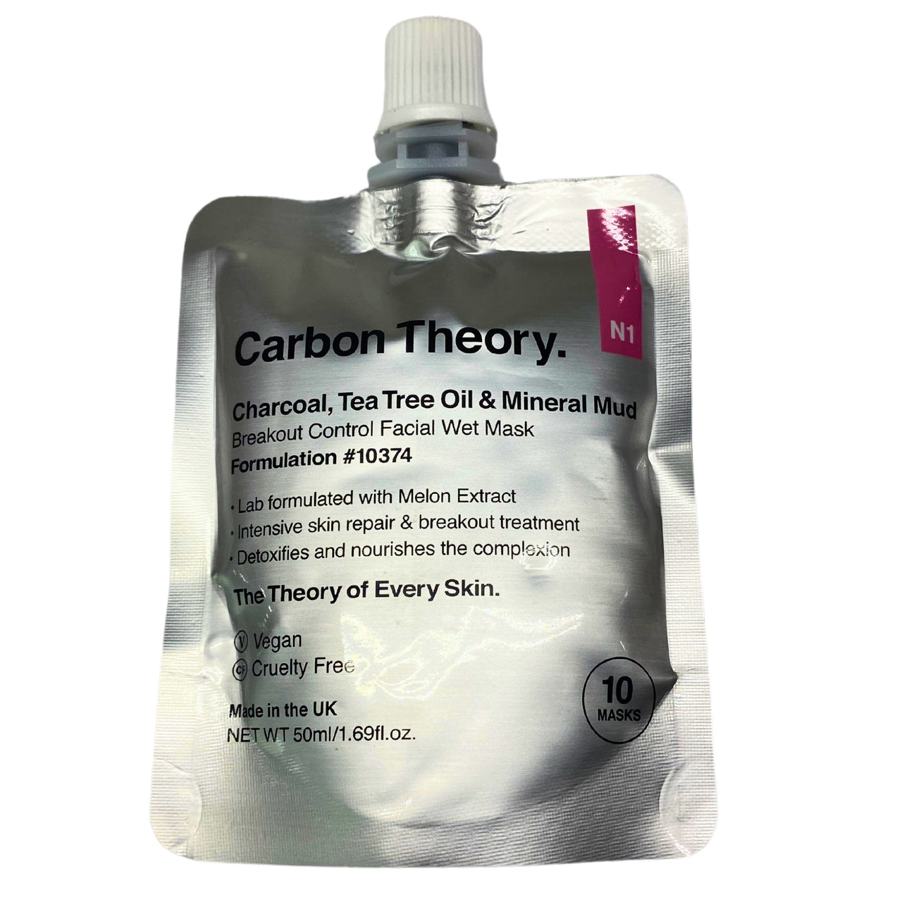  Carbon Theory Charcoal & Tea Tree Breakout Control Mask 50ml (50 Pcs Lot)