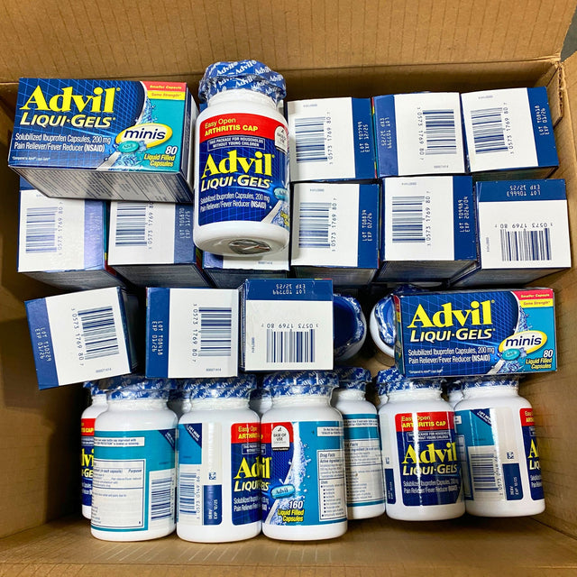 Advil Liquid-Gels Mix De 160 Liquid Filled Capsules And 80 Minis Solubilized Ibuprofen 200mg (NSAID)